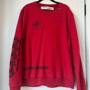 Off White Red Sweatshirt